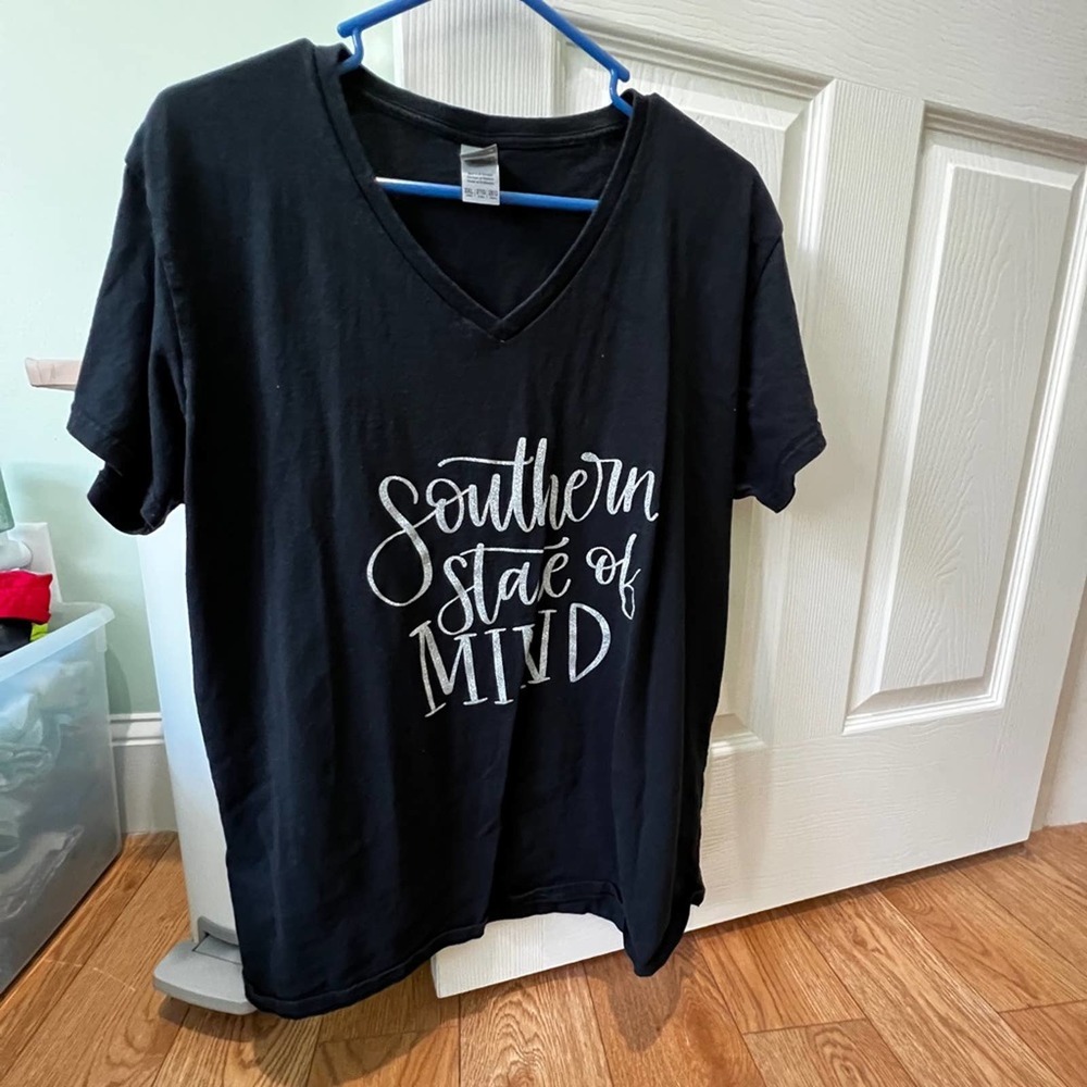 Ladies Southern State of Mind T Shirt Size 2XL Dark Grey